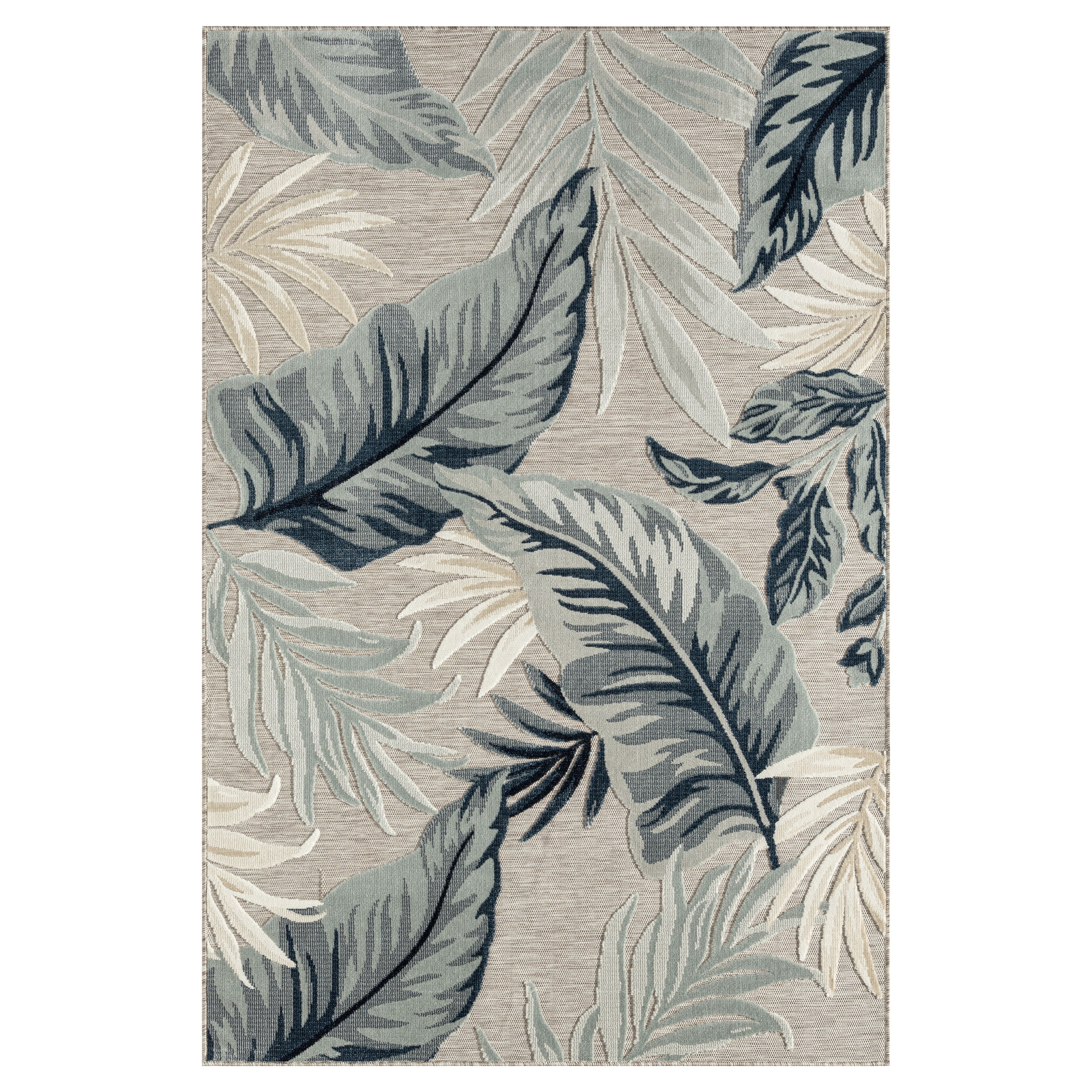 Lr Home Botanical Textured Contemporary Indoor/outdoor Area Rug