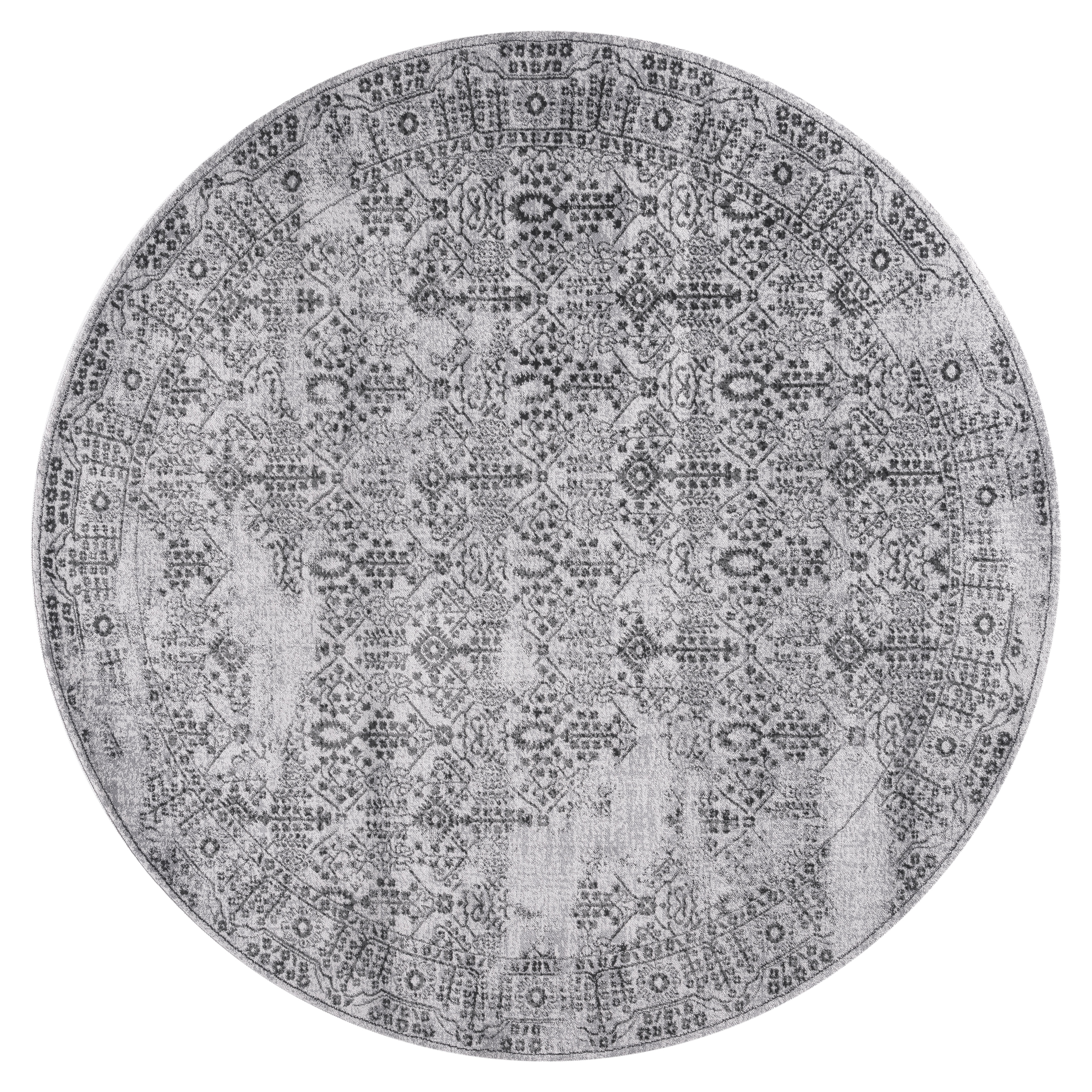 Gad Daisy Collection Garden Chic Classic/transional L.gray/d.gray Rug - 7r